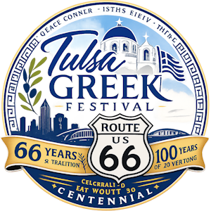 Tulsa Greek Festival Route 66 logo